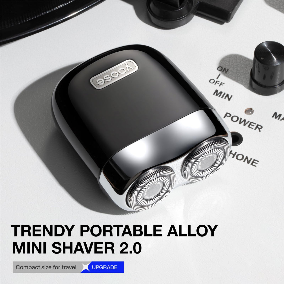Mini Shave yoose MINI Rotary Shaver - Full-Alloy Portable Pocket Electric Razor