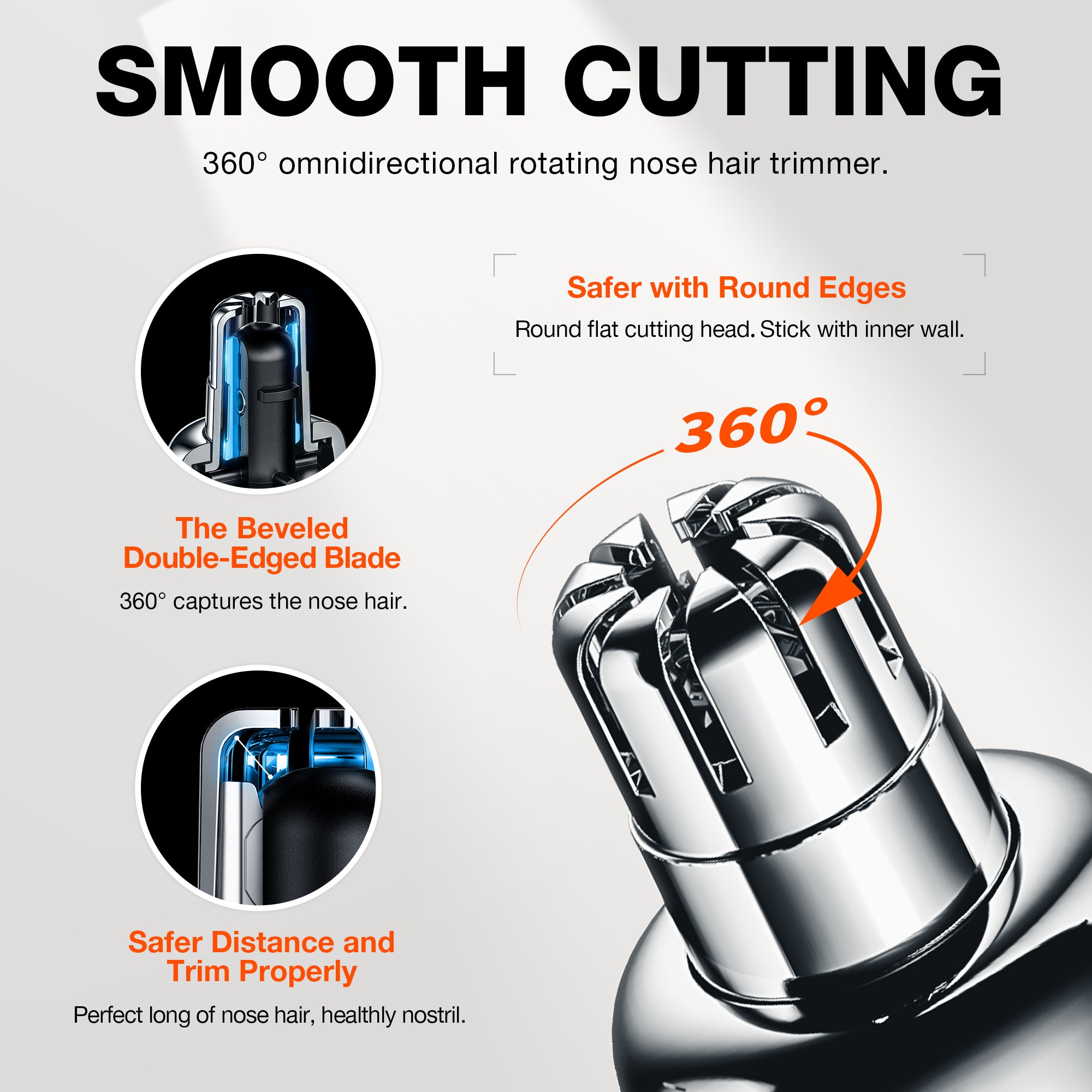 yoose Electric Nose Hair Trimmer Rechargeable  IPX7 Waterproof