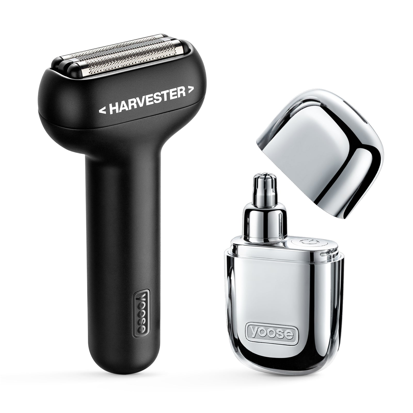 yoose Alloy Foil Shaver Cordless Travel Shaver with Leather Case + yoose Electric Nose Hair Trimmer