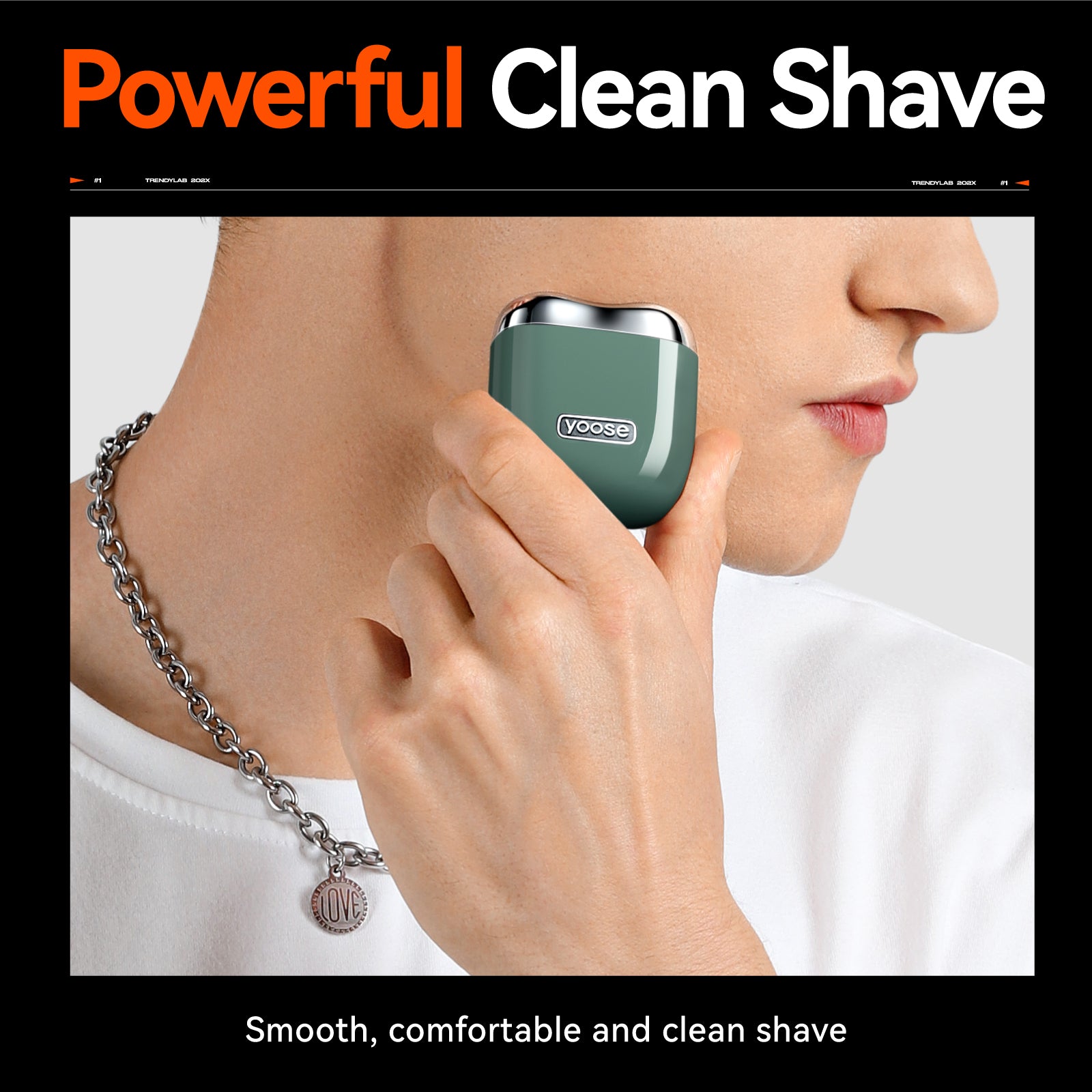 yoose Alloy Mini Compact Face Shaver - Men’s Travel Facial Shaver